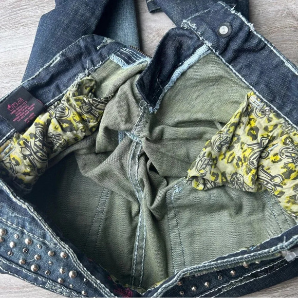 NWT Rock  And Roll Cowgirl Studded Low Rise Bootcut Jeans - Picture 8 of 13